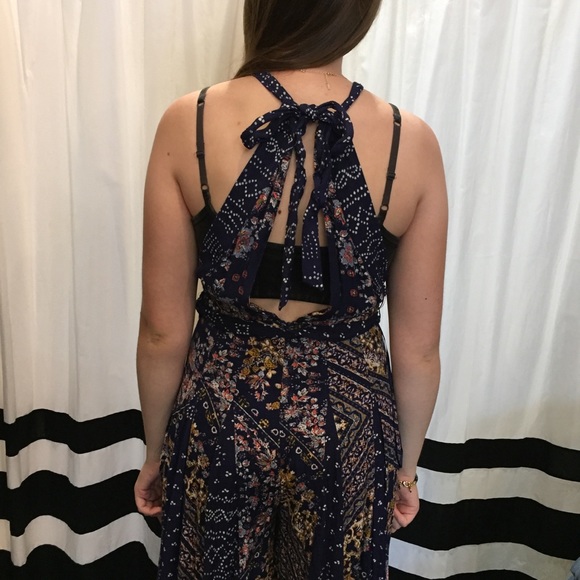 Free People Shangri-la Halter Neck Jumpsuit - Picture 3 of 7